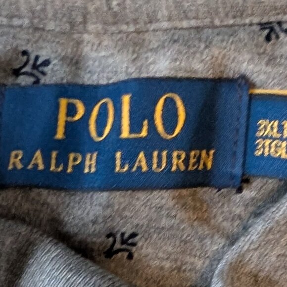 Ralph Lauren Mens Long Sleeve Polo Gray Heather 3XLT - Picture 5 of 9